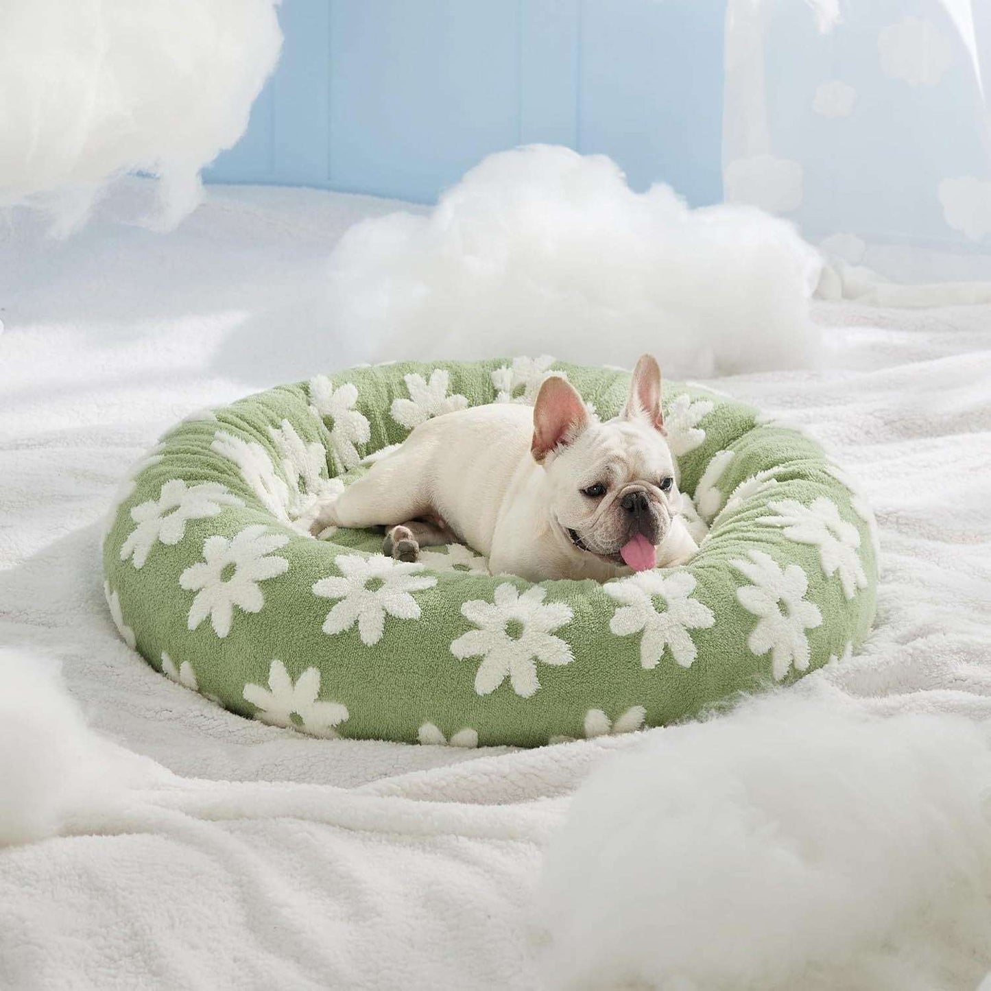 Lesure Round Donut Cat Bed - Kit & Kibble