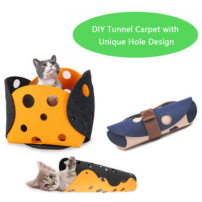 Collapsible Cat Tunnel & Bed - Kit & Kibble