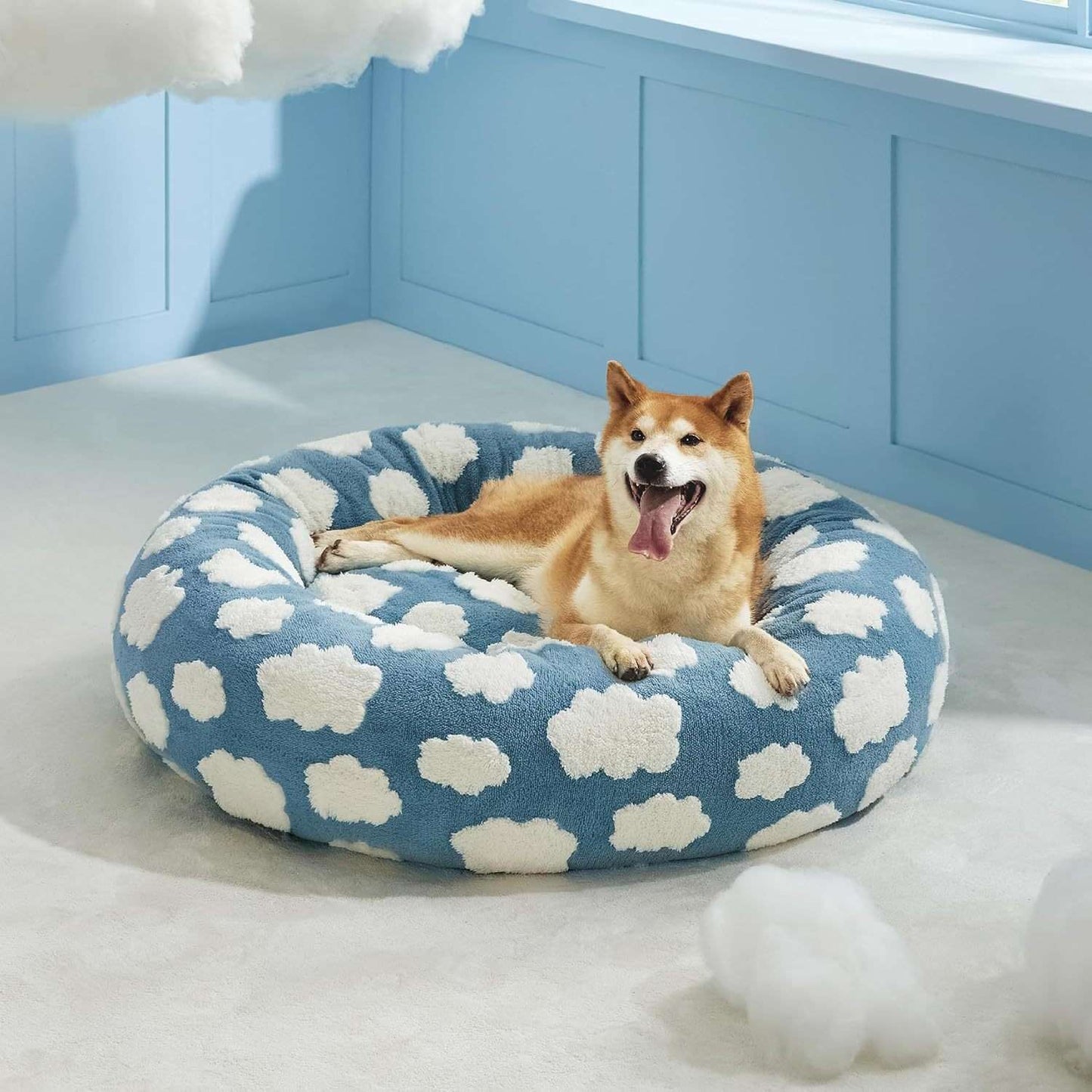 Lesure Round Donut Cat Bed - Kit & Kibble