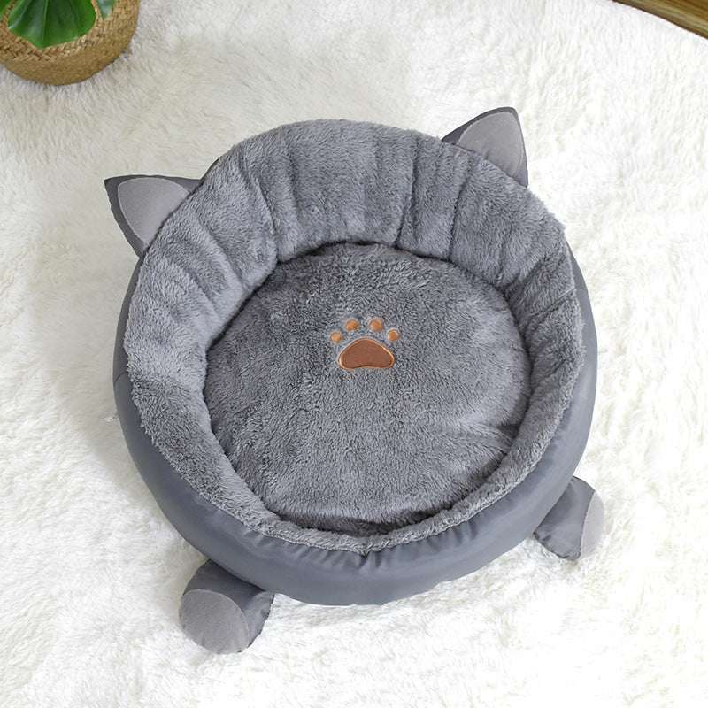 Enclosed Cat & Small Dog Bed - Kit & Kibble