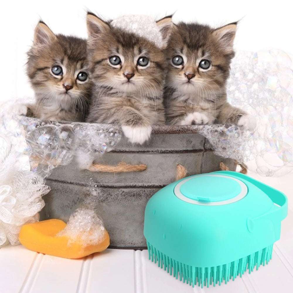 Silicone Pet Bath Brush - Kit & Kibble