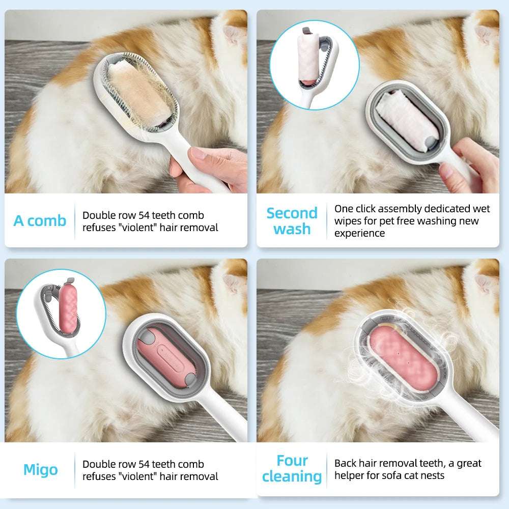 4-in-1 Pet Grooming Brush - Kit & Kibble