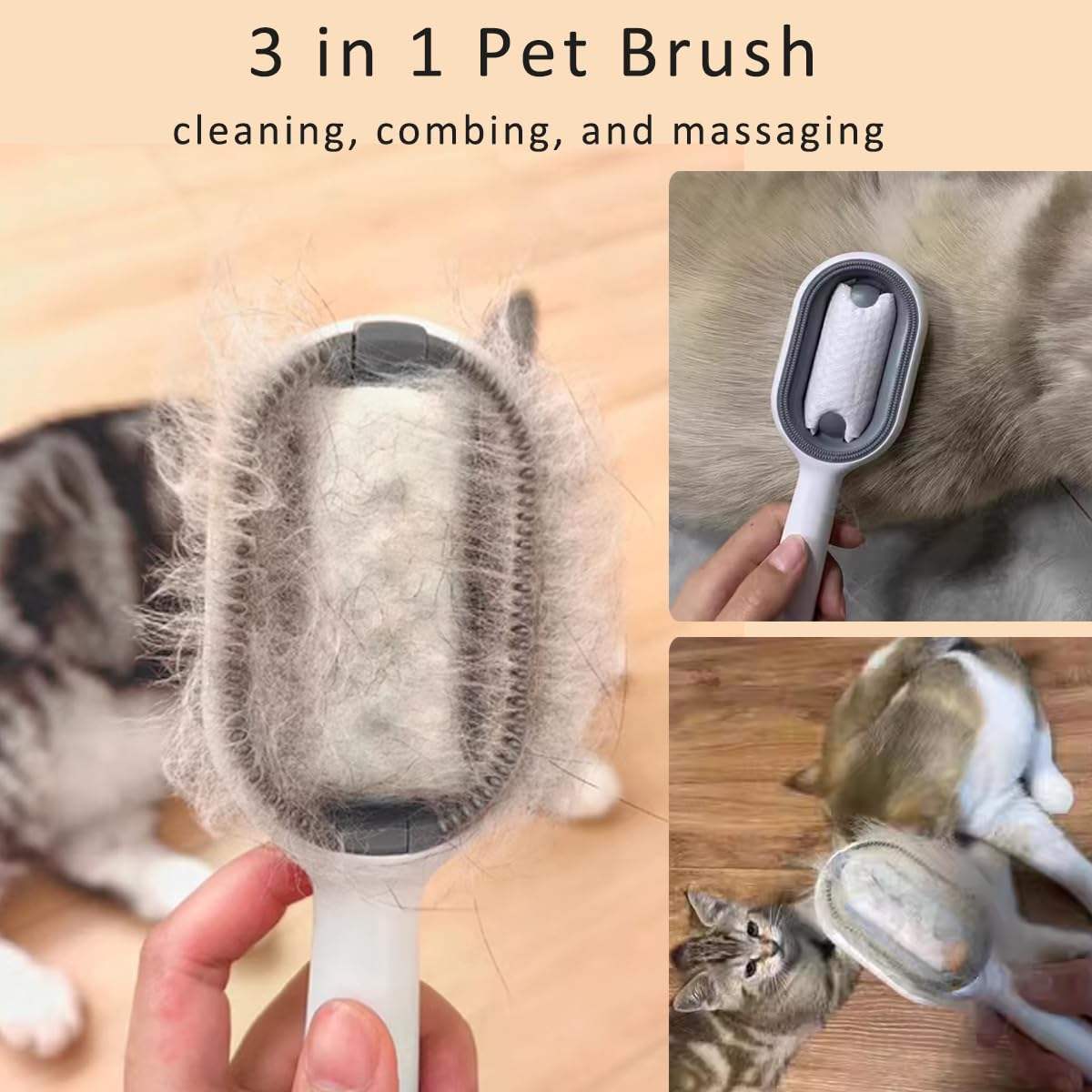 4-in-1 Pet Grooming Brush - Kit & Kibble