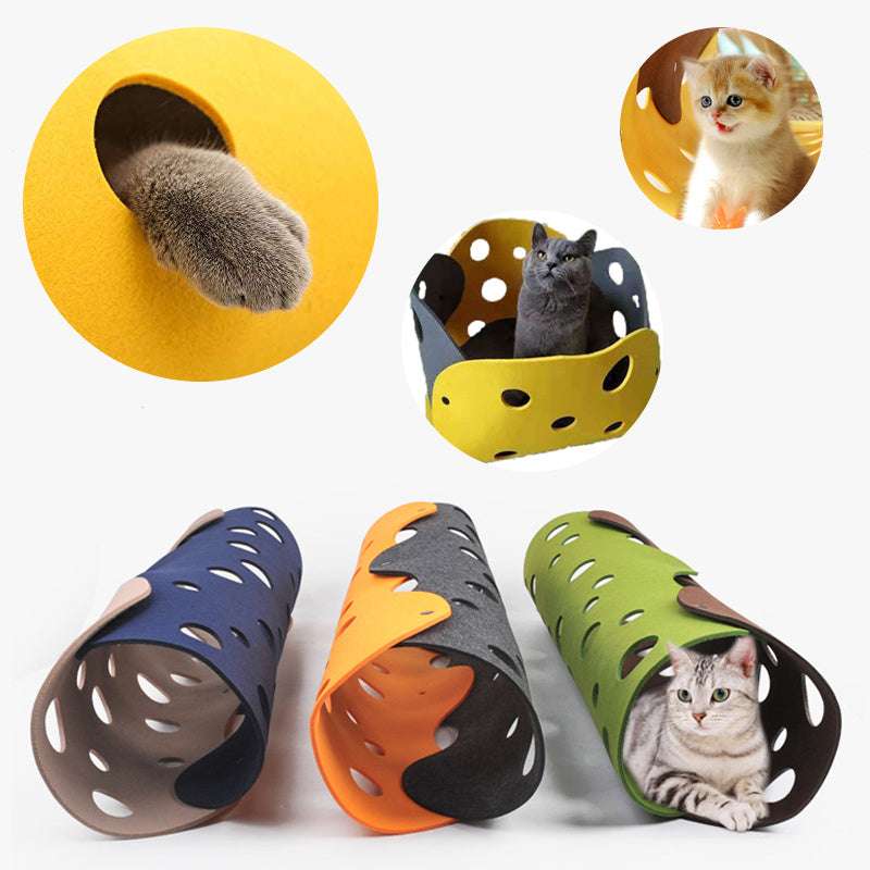 Collapsible Cat Tunnel & Bed - Kit & Kibble