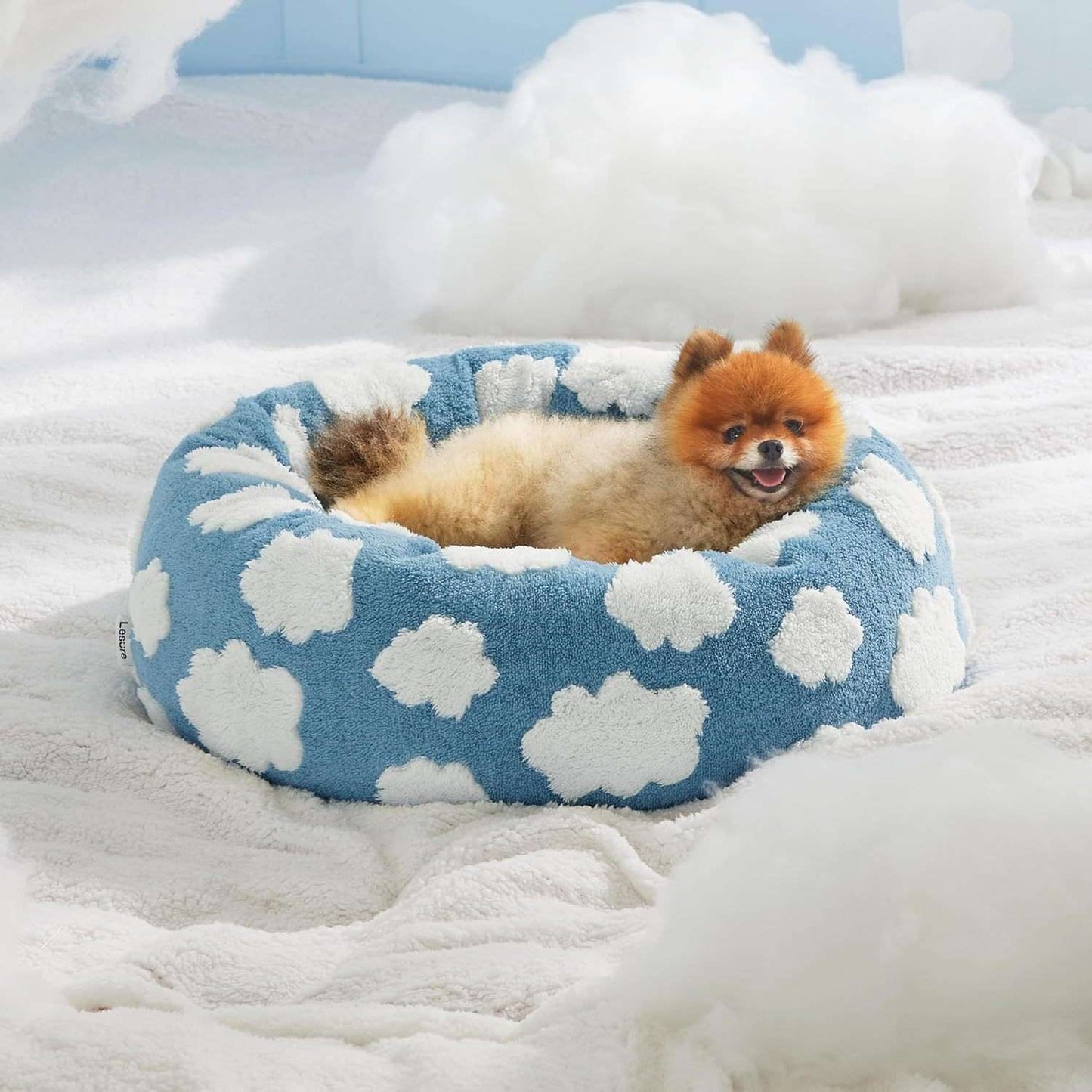 Lesure Round Donut Cat Bed - Kit & Kibble