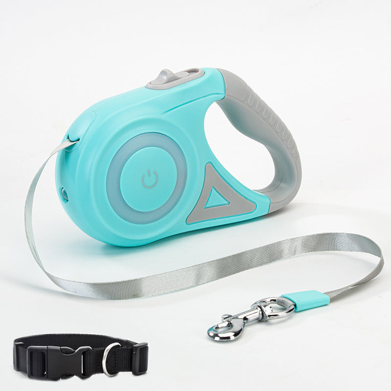 Retractable Dog Leash with LED Spotlight - Kit & Kibble