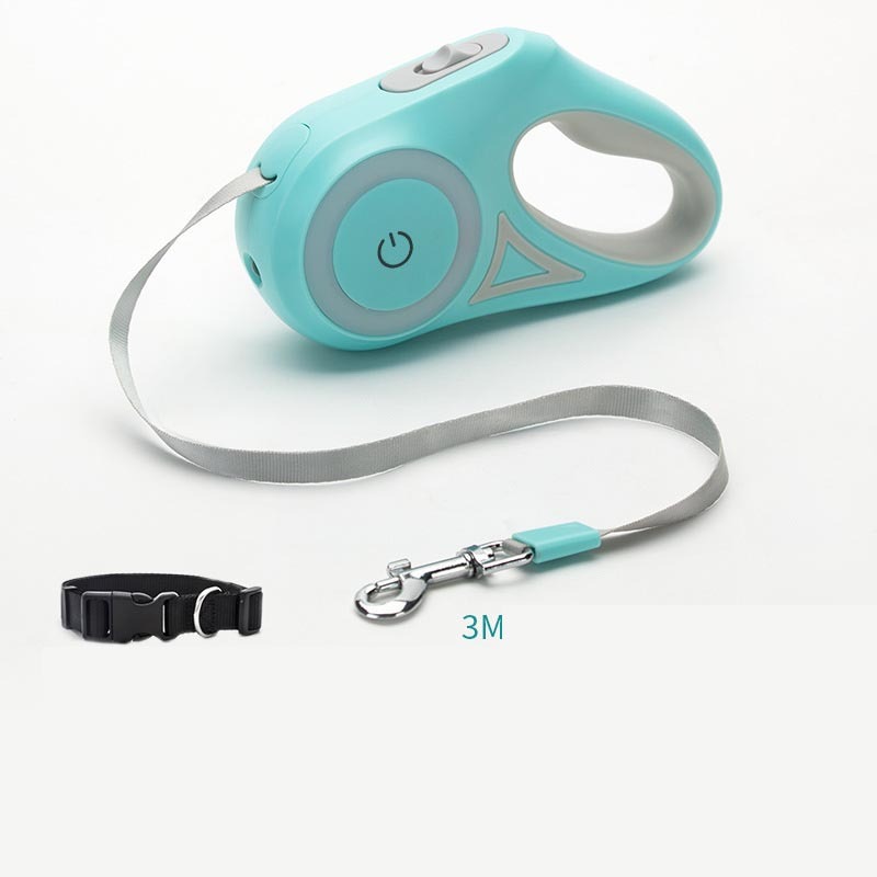 Retractable Dog Leash with LED Spotlight - Kit & Kibble