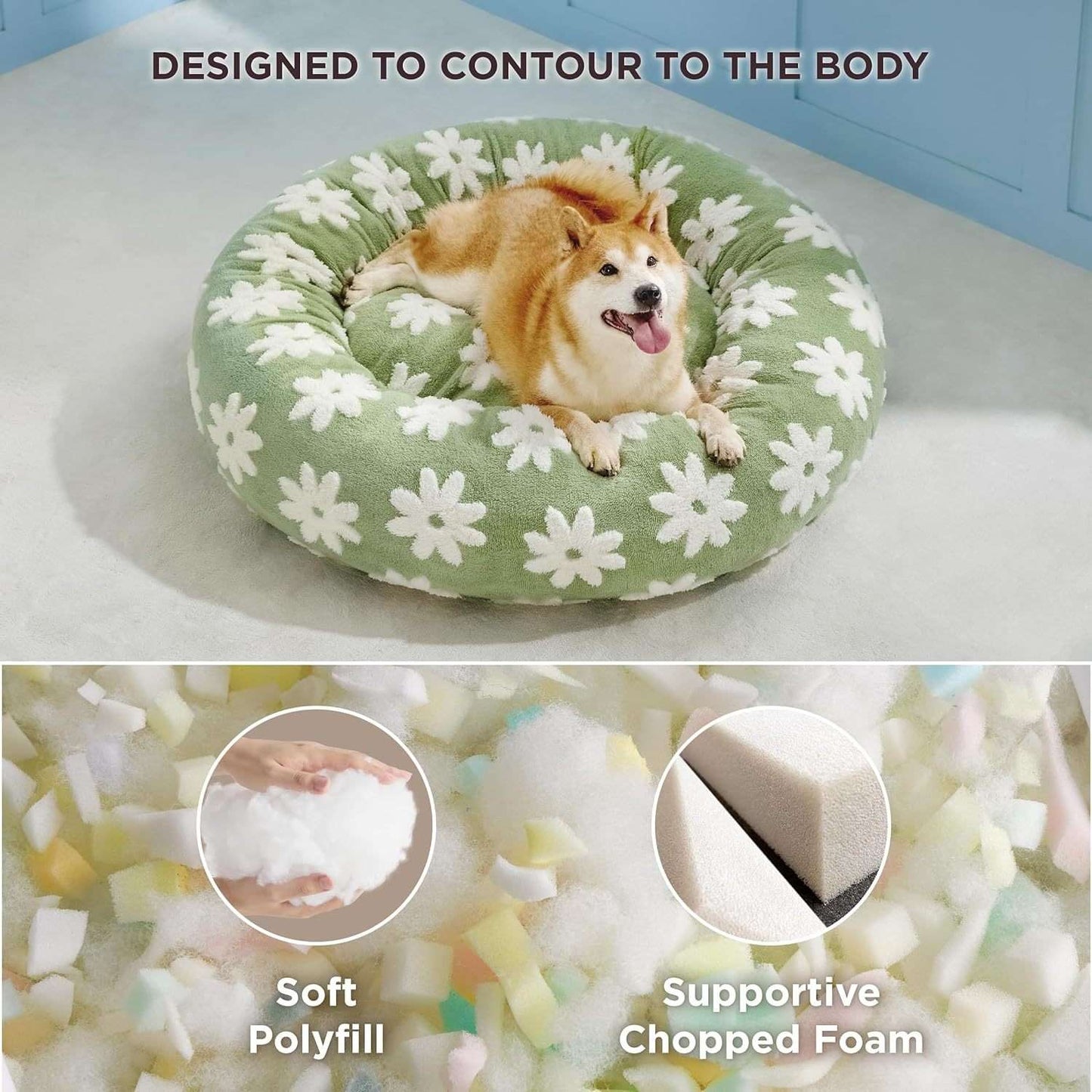 Lesure Round Donut Cat Bed - Kit & Kibble