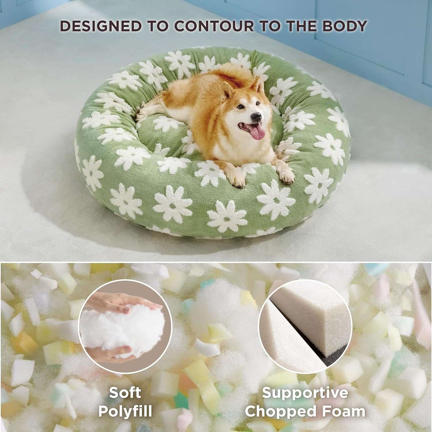 Lesure Round Donut Cat Bed - Kit & Kibble