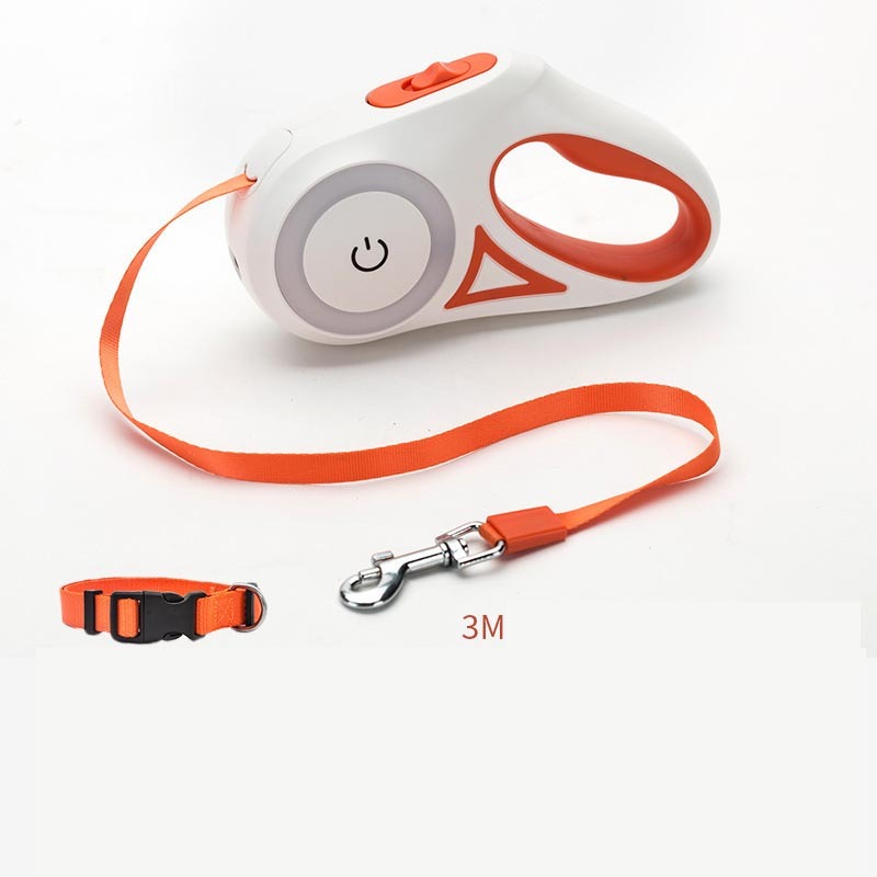 Retractable Dog Leash with LED Spotlight - Kit & Kibble