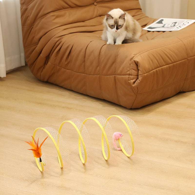 Interactive Cat Tunnel & Mouse Toy Set - Kit & Kibble