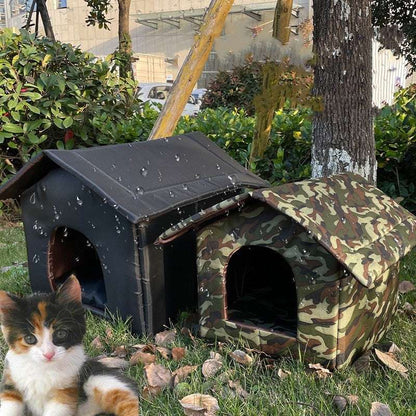 Outdoor Waterproof Cat Shelter - Kit & Kibble