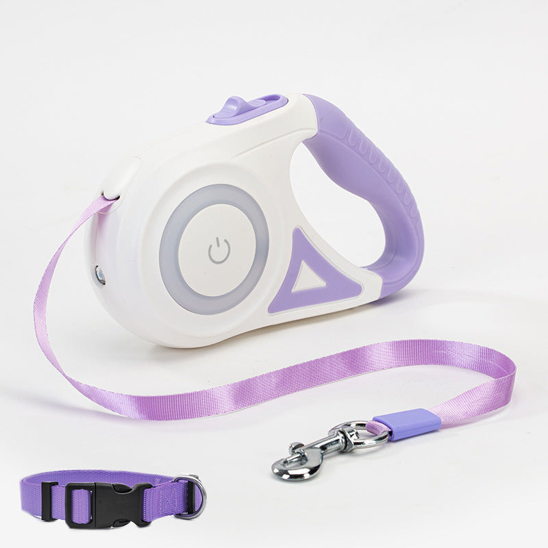 Retractable Dog Leash with LED Spotlight - Kit & Kibble