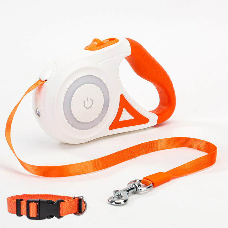 Retractable Dog Leash with LED Spotlight - Kit & Kibble